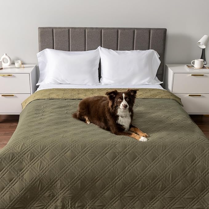 PetAmi Waterproof Couch Cover for Dog Nonslip Bed Sofa Blanket 102x82 Green