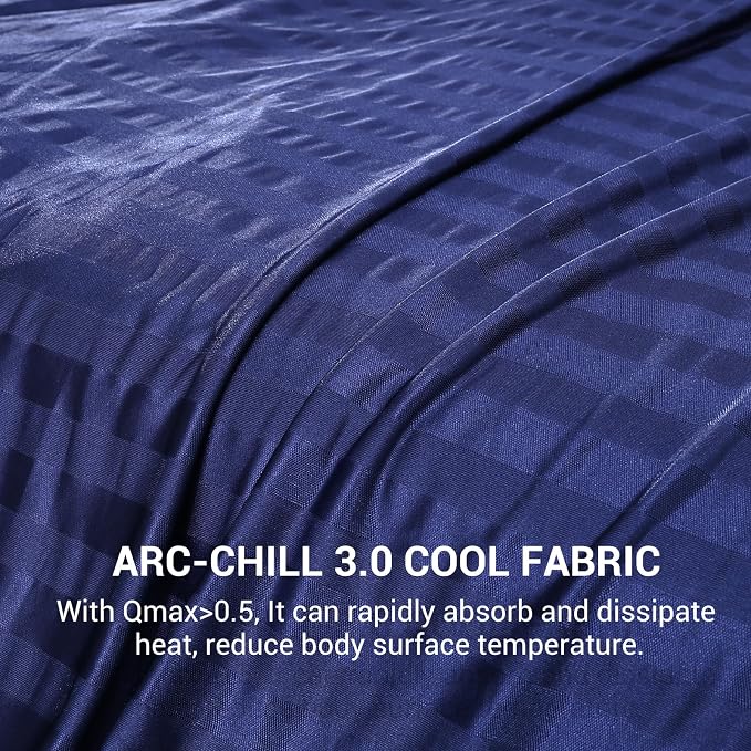 Elegear Double-Sided Arc-Chill® 3.0 Cooling Blanket for Hot Sleepers,King | Q-Max>0.5 Cooling Fabric, Absorbs Heat to Keep Body Cool, Lightweight Summer Blankets for Night Sweats & Menopause, 108"x90"