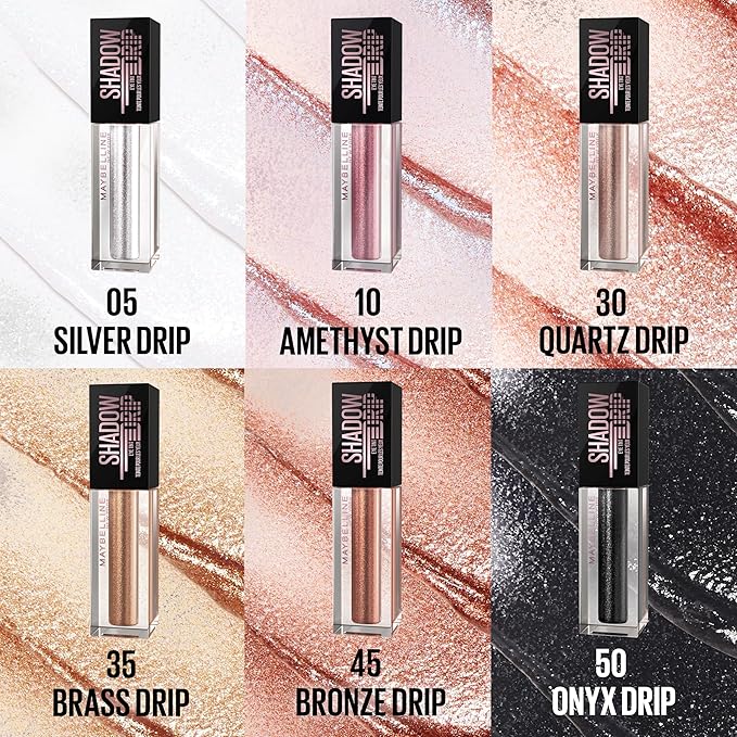 MAYBELLINE Shadow Drip Eye Tint Liquid Eyeshadow, High-Impact, Lightweight Shimmer Eye Shadow with Up To 16HR Wear, Amethyst Drip, 1 Count