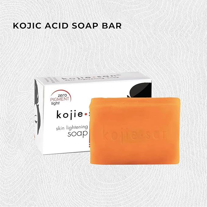 Kojie San Original Kojic Acid Soap for Face and Body – Dark Spot Remover, Gentle Cleansing Bar with Coconut Oil, Tea Tree Oil, and Glycerin – Helps Improve Skin Appearance – 65g x 1 Bar