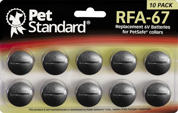 PET Standard RFA-67 Batteries for PetSafe Products, 10-Pack