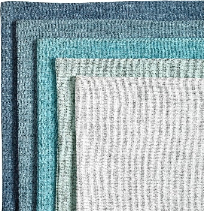 Decorative Throw Pillow Covers Pack of 2 Chenille Cozy Modern Concise Cushion Cases for Bedroom Sofa Couch Home Decoration, Lightcyan+brown Thread, 20 x 20 Inches | Square Soft Cozy Concise Pillow Covers Modern Farmhouse Couch Cushion Cases for Sofa Be...