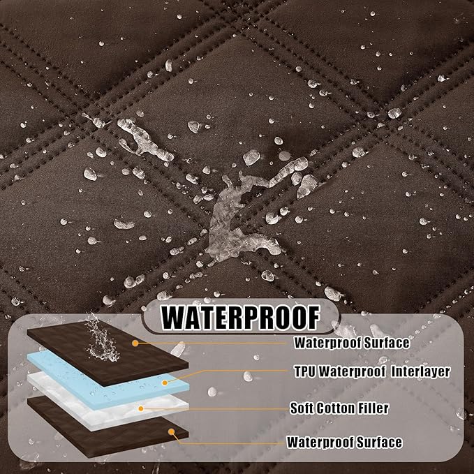 Smiry Waterproof Dog Bed Cover, Reversible Pet Blanket for Sofa Couch | Soft Washable Dog Blanket, Leakproof Couch Cover for Dogs Cats & Furniture Protection, 40x80, Chocolate/Chocolate