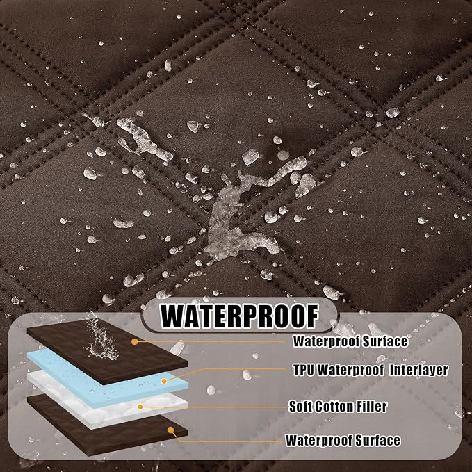 Smiry Waterproof Dog Bed Cover, Reversible Pet Blanket for Sofa Couch | Soft Washable Dog Blanket, Leakproof Couch Cover for Dogs Cats & Furniture Protection, 30x70, Chocolate/Chocolate