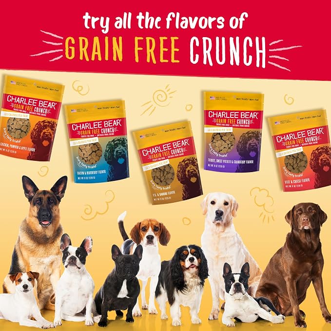 Charlee Bear Grain Free Dog Treats, Chicken, Pumpkin & Apple, 2 oz | Trial Size Bag, Pocket-sized Dog Training Treats, Crunchy Dog Treats, Limited Ingredient Recipe, Under 3 Calories per Treat