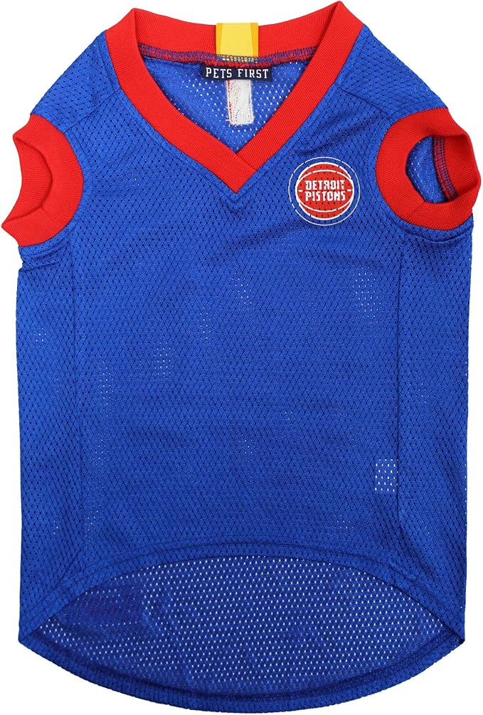 Pets First NBA DETROIT PISTONS DOG Jersey, Medium - Tank Top Basketball Pet Jersey