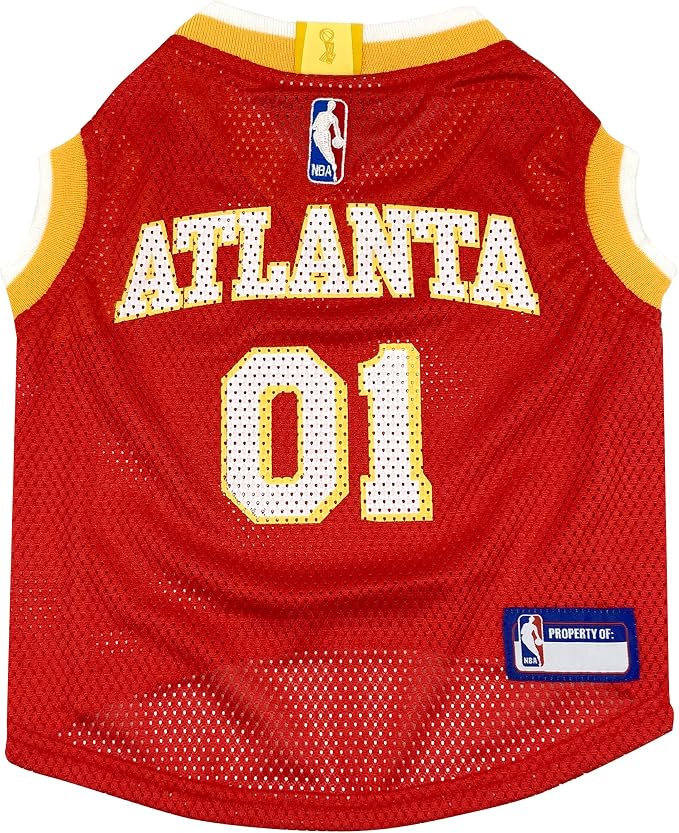 Pets First NBA Atlanta Hawks Dog Jersey, Small- Tank Top Basketball Pet Jersey