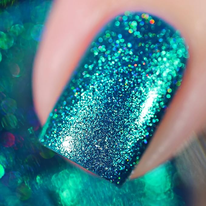 ILNP No Days Off - Stunning Teal Holographic Nail Polish