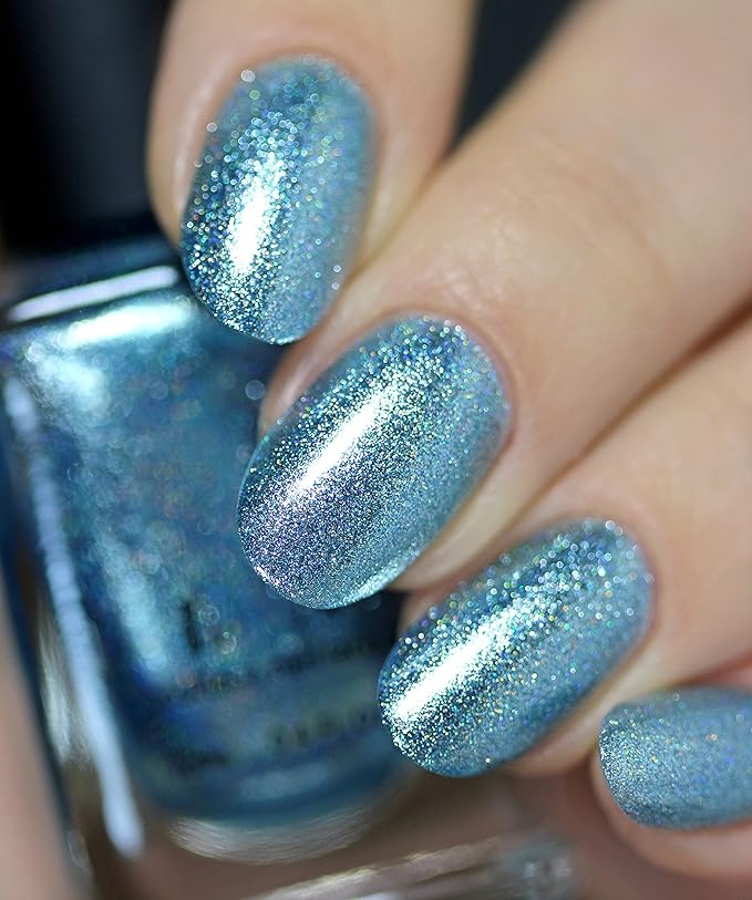 ILNP New Day - Icy Blue Holographic Metallic Nail Polish