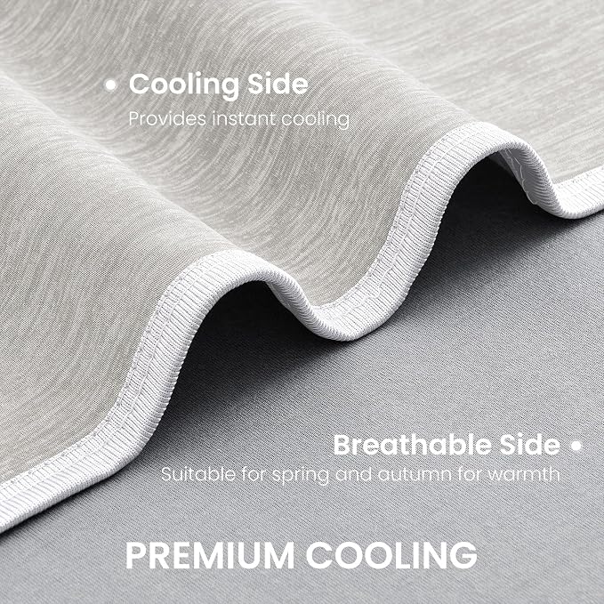 Cooling Blanket for Night Sweats Absorbs Heat to Keep Adults, Children Cool on Warm Nights, Q-Max 0.5 Cooling Blankets for Hot Sleepers, Ultra-Cool Lightweight Sofa Throw Blanket (50"x70") | Absorbs Heat Cold Summer Blanket for Night Sweats & Menopause...