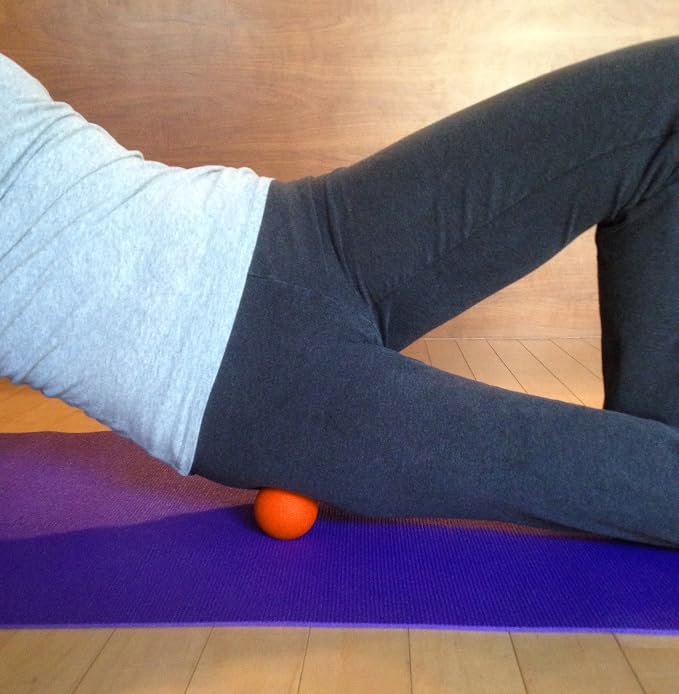 Kieba Massage Lacrosse Balls for Myofascial Release, Trigger Point Therapy, Muscle Knots, and Yoga Therapy. Set of 2 Firm Balls (2 Orange)