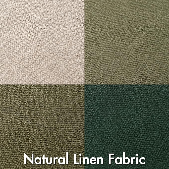 MIULEE Neutral Green Boho Linen Pillow Covers 20x20 Inch Pack of 4 | Natural Decorative Throw Pillow Covers, Farmhouse Couch Pillowcases, Modern Home Decor for Living Room Bed Sofa