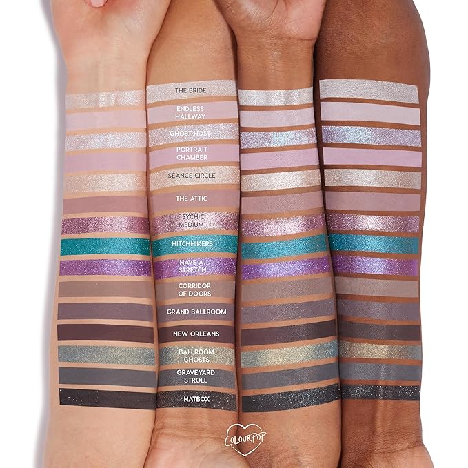 ColourPop x Haunted Mansion Foolish Mortals Eyeshadow Palette - Eye Makeup Palette with Matte, Metallic, Matte Sparkle & Pearlescent Finishes - High-Pigment, Long Lasting Formula (0.58 oz)