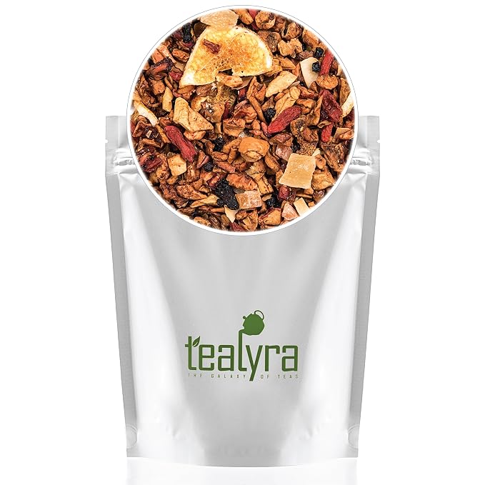 Tealyra - Superfruit Mango - Fruity Herbal Loose Leaf Tea - Goji Berries - Pineapple - Pomegranate - Hot or Iced Drink- Vitamin-Antioxidant-Rich - No Caffeine - 224g (8-ounce)