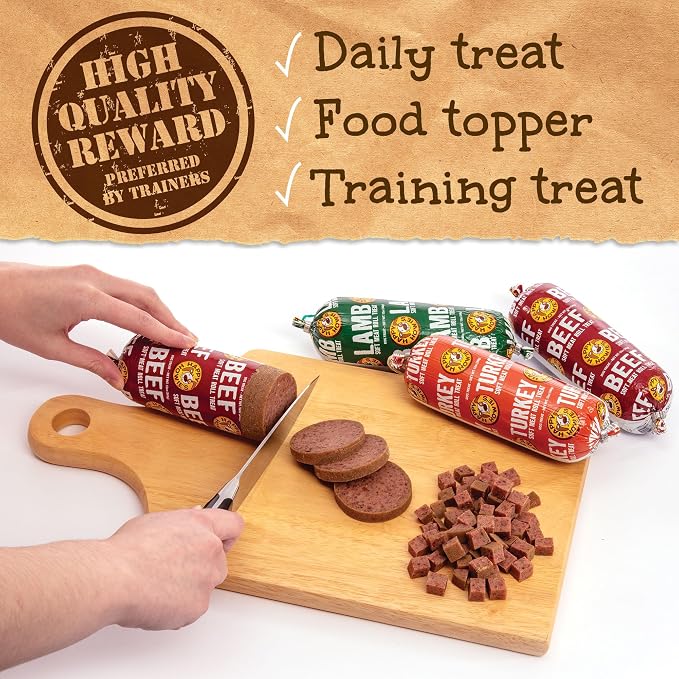Happy Howie's Soft Meat Roll Treat, Beef, Lamb, Turkey, 12 Oz (Pack of 3)