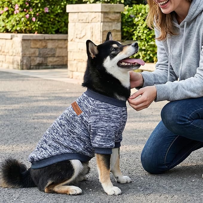 1 Pack Dog Sweaters for Small Dogs Girl Boy Winter Fleece Clothes Warm Soft Dog Sweatshirt Outfit for Dogs Cats Pet Apparel