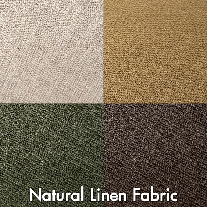 MIULEE Neutral Green/Brown Boho Linen Pillow Covers 18x18 Inch Pack of 4 | Natural Decorative Throw Pillow Covers, Soft Farmhouse Couch Pillowcases, Decors for Living Room Bed Sofa