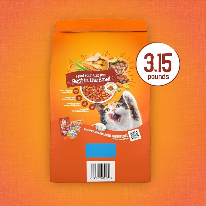 Purina Friskies Tender and Crunch'd With Flavors of Chicken, Beef, Carrots and Green Beans - (Pack of 4) 3.15 lb. Bags