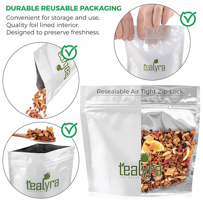 Tealyra - Superfruit Mango - Fruity Herbal Loose Leaf Tea - Goji Berries - Pineapple - Pomegranate - Hot or Iced Drink- Vitamin-Antioxidant-Rich - No Caffeine - 224g (8-ounce)