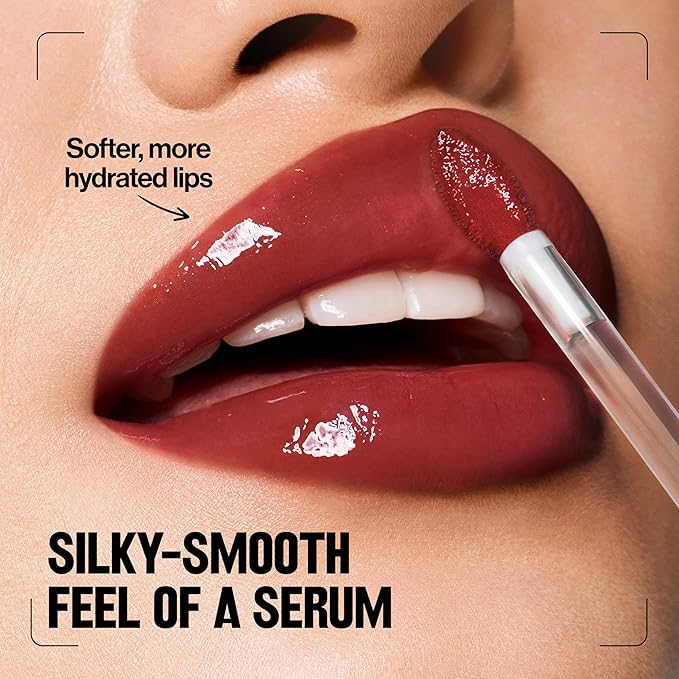 REVLON PhotoReady Instant Plump Serum, Plumping Gloss, Hydrating, Non-Sticky & High Shine Finish, 001 Needleless To Say, 0.25 fl oz