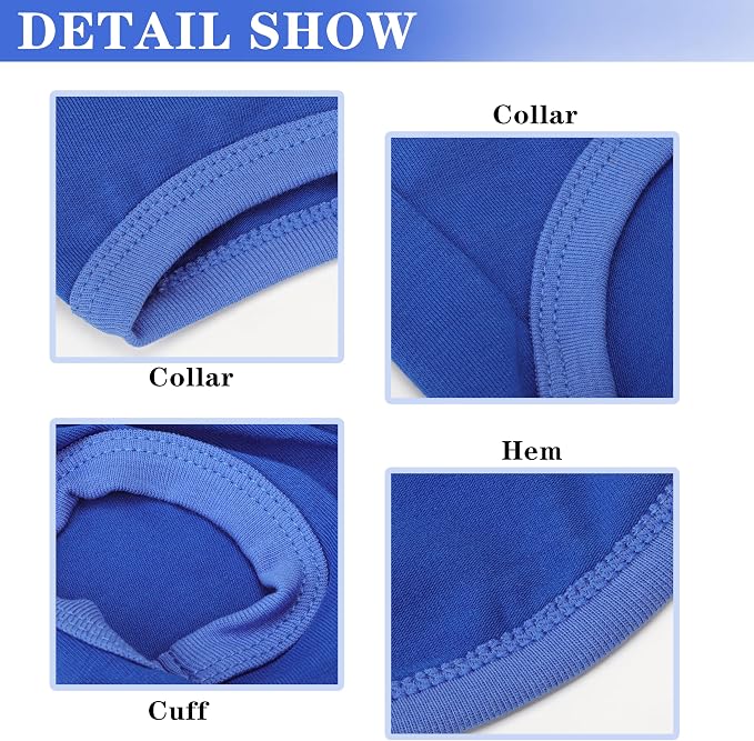 Stylish Cotton Dog Shirt with Print, Soft & Breathable, All-Season Comfort, Fits Most Breeds - Perfect Pet Apparel for Small, Medium, Large Dogs.Blue&m