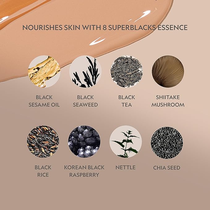 YENSA Serum Foundation Makeup - Super Silk Full Coverage Foundation Enriched with Peptides, Vitamin C & Ferulic Acid to Help Reduce Fine Lines, Wrinkles & Dark Circles - Deep 4 (1 oz)
