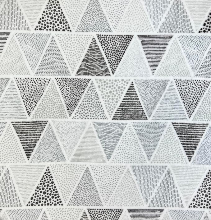 Throw Blanket: Velvety Soft, Durable Fleece Accent for Bed or Couch (Triangle Geo, 50 x 60 inches)