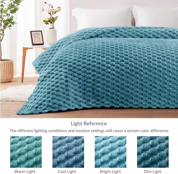 Whale Flotilla Soft Cozy 3D Fleece Throw Blanket for Couch Bed, Slate Blue | Super Cozy Lightweight Plush Fluffy Throw, Luxury Decorative All‑Season Couch Cover Blanket for Sofa & Office Chair, 50"x60"
