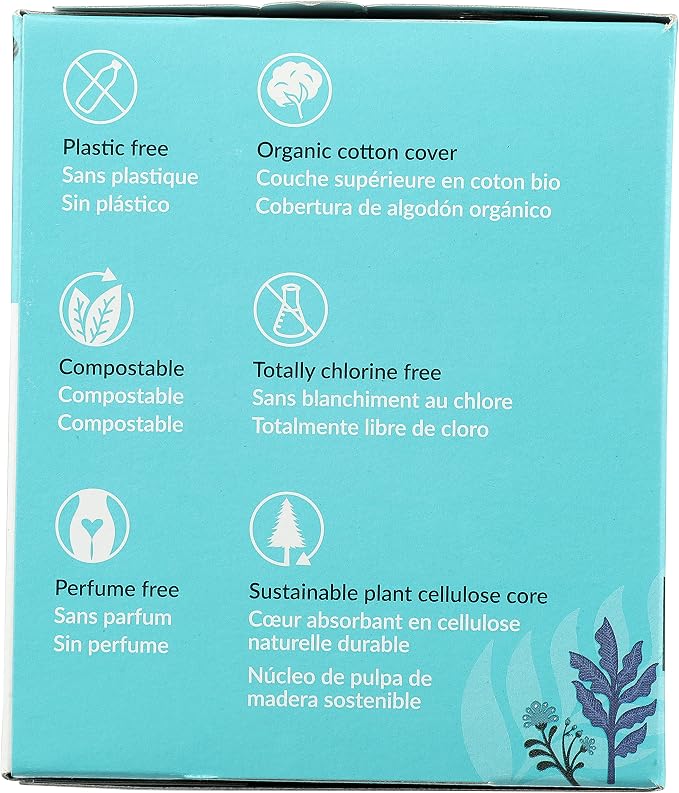 Natracare Slim Fitting Ultra Pads with Wings, Regular, Made with Certified Organic Cotton, Ecologically Certified Cellulose Pulp and Plant Starch (12 Pack, 168 Pads Total)