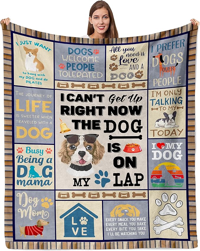 Dog Mom Gifts for Women, Dog Lovers Gifts for Women Blanket 50"x60" | Gifts for Dog Lovers, Dog Gifts for Women, Dogs Mom Blanket, Soft Throw Blanket with Dogs on It for Birthday/Christmas