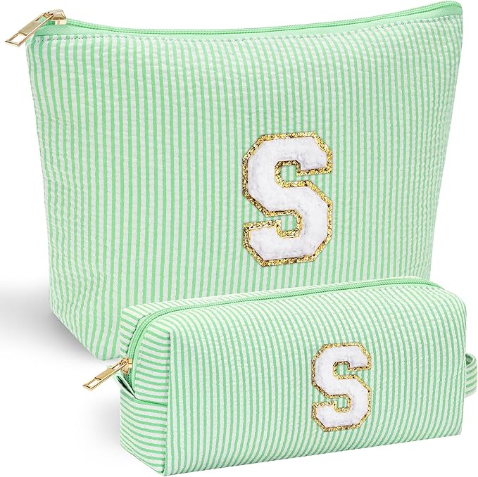 YOOLIFE Christmas Gifts For Teenage Girls Stocking Stuffers For Teen Girls Initial Makeup Bag | Cosmetic Travel Toiletry Bag | 9 10 11 12 13 14 15 Years Old | Teen Girl Gifts Trendy Stuff S
