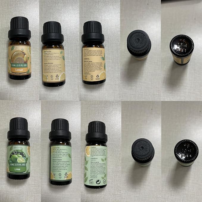 Essential Oil Set, Pure Essential Oils for Diffusers Home, Skin Care, Massage, Aromatherapy, Humidifiers, Fragrance Oil Scents Including Sweet Orange, Bergamot, Lemon, Grapefruit, Citrus, Lime.