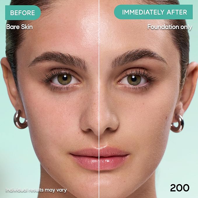 Almay Clear Complexion Foundation, Oil-Free Face Makeup for Acne-Prone Skin, Buildable Coverage, Soft-Matte Finish, Vegan, 300, 1 fl oz