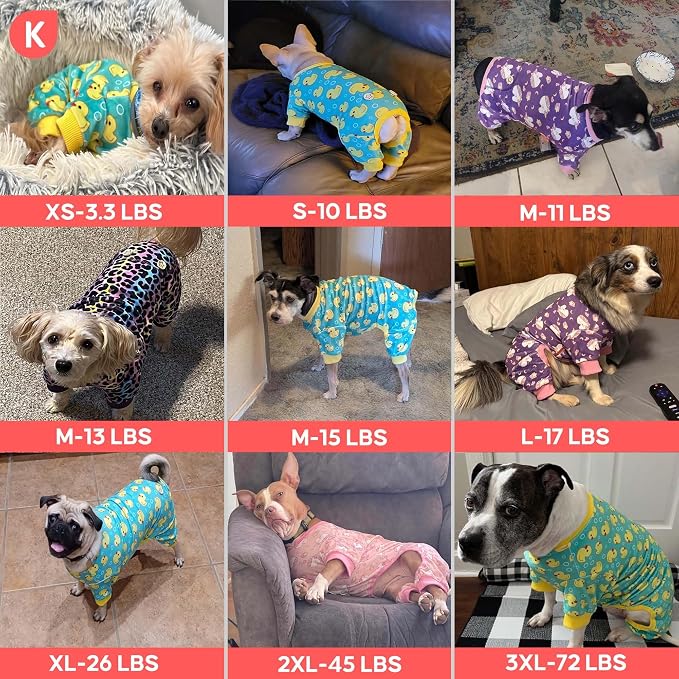 KYEESE Velvet Dog Pajamas for Small Dogs Soft Onesie Shirt, Unicorn Purple | 4-Way Stretch, Lightweight & Breathable, Reduces Shedding, Gentle on Sensitive Skin, Recovery Support, Easy Potty Breaks