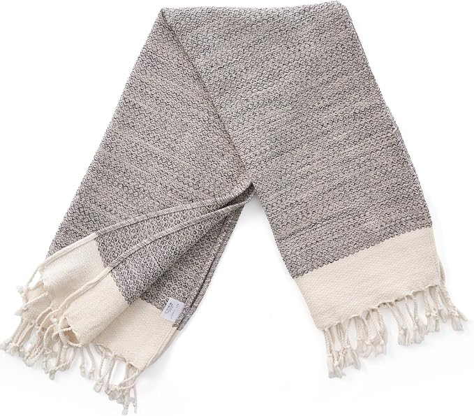 BAY LAUREL Turkish Hand Towel – Pack of 2 | Soft & Absorbent Decorative Towels for Bathroom, Hand, Face, Hair, Gym, Yoga, SPA, Kitchen & Tea | Boho Decor (Beige, Diamond 16x40 Inches (Set of 2)