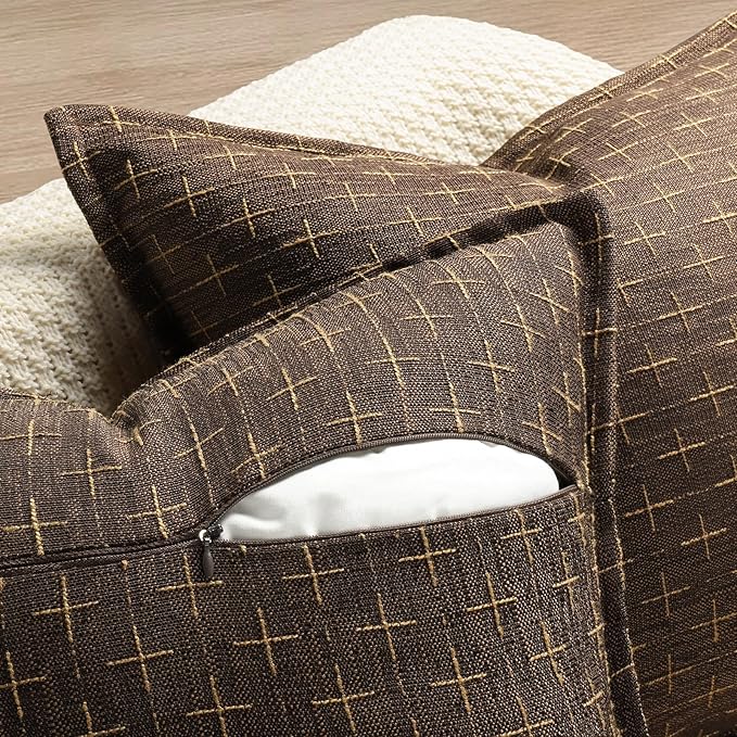 12x20 Pillow Covers Set of 2 Soft Polyester Textured Pillow Covers with Stylish Flange Edge Cozy Farmhouse Throw Pillows for Couch Bed Sofa Living Room