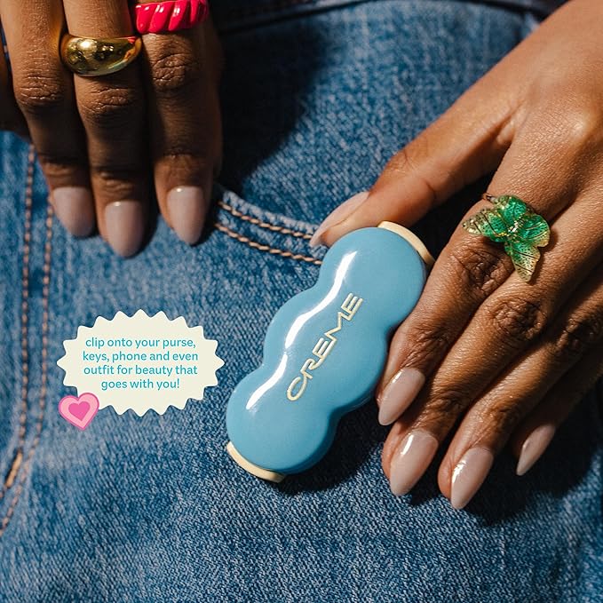 The Crème Shop Shimmer Pop Clip-On Lip Gloss | Korean Makeup, Cute Clip Accessory, Hydrating, Non-Sticky, Shea Butter, Hyaluronic Acid, Vitamine E- Gravity Glow