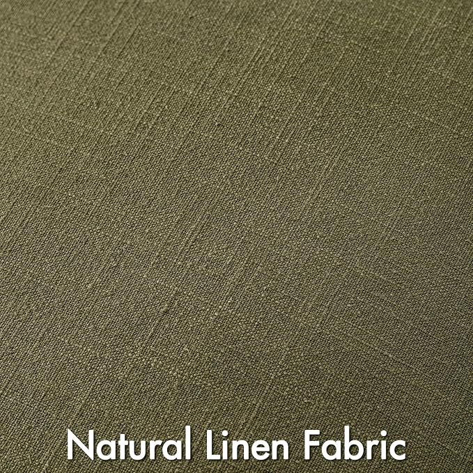 MIULEE Olive Green Boho Linen Pillow Covers 20x20 Inch Pack of 4 | Natural Decorative Throw Pillow Covers, Soft Farmhouse Couch Pillowcases, Modern Decors for Living Room Bed Sofa