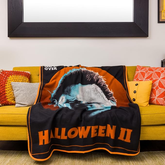 Silver Buffalo Halloween II, Fleece Throw Blanket, 45x60in | The Nightmare Isn't Over, Soft and Cozy, 180 GSM