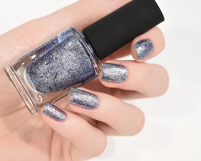 ILNP Bulletproof Symphony - Medium Periwinkle Metallic Holographic Nail Polish