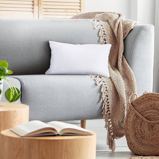 Utopia Bedding Throw Pillows, 14x22 Pillow Inserts, Pack of 1, White | Down Alternative Throw Pillow Inserts, Couch Pillows for Indoor Decor, Plush & Supportive, Decorative Cushion for Sofa, White