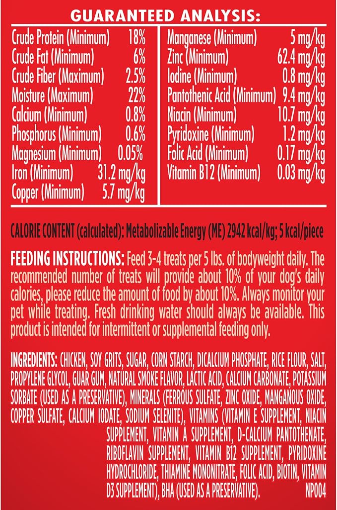 Milk-Bone Soft & Chewy Mini's Dog Training Treats, 18 oz Canister | Made with real chicken breast, small dog treats for training and rewarding, 18% protein, fortified with vitamins and minerals