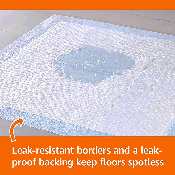 Amazon Basics Disposable Dog Training Pads with Quick-Dry Surface that Turns Liquid into Gel, XL, 34 x 28 Inches, 15-Pack