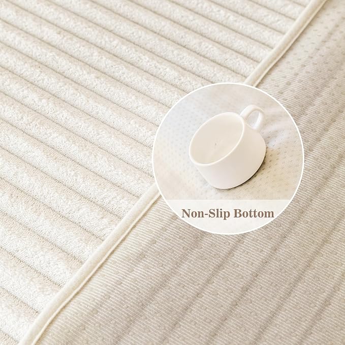 MYSKY HOME 100% Waterproof Couch Cover for Pets, Couch Covers for Sofa, Sectional Couch Covers for Dogs, Sofa Covers Washable Slipcovers Protector Couch Cushion Covers, Off White, 35"x70.9"
