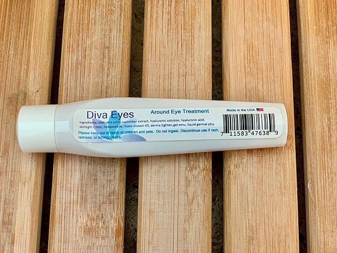 Diva Eyes, Tightens, Lifts& Repairs Areas Around The Eyes, with Cucumber Extract, Hyaluronic Acid, Aloe and Fission Instant Lift By Diva Stuff