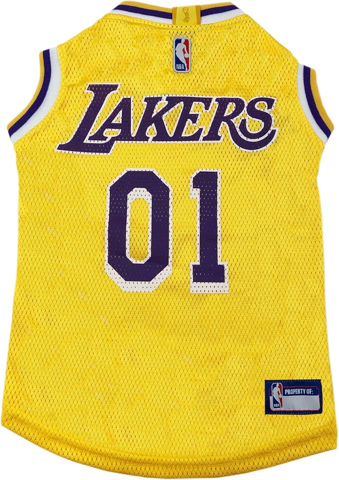 NBA LOS ANGELES LAKERS DOG Jersey, X-Small - Tank Top Basketball Pet Jersey
