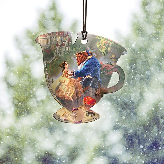 Disney - Beauty and the Beast - Thomas Kinkade - Chip Teacup Shaped Hanging Acrylic Print Accessory ACPTEACUP279
