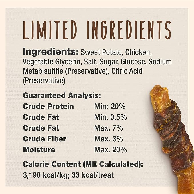 Cadet Gourmet Sweet Potato & Chicken Wrapped Biscuits Dog Treats, 14 oz | Real sweet potato & chicken, dog treats wraps, crunchy healthy dog treats, great for training, for small & large breeds