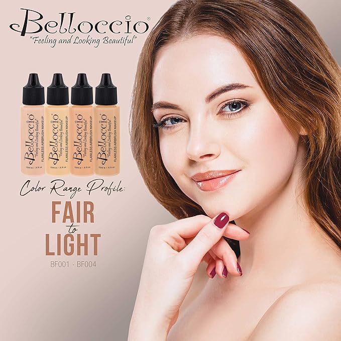 Belloccio's Professional Cosmetic Airbrush Makeup Foundation 1/2oz Bottle: Vanilla