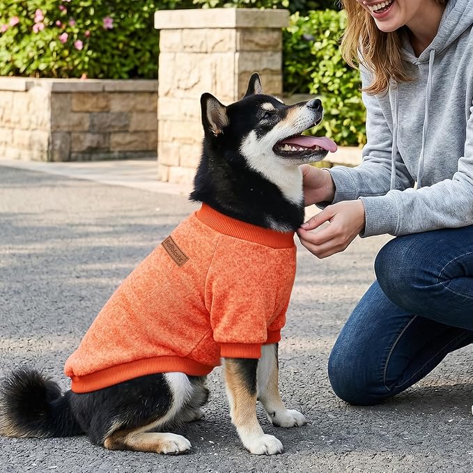 3 Pack Dog Sweaters for Small Dogs Girl Boy Winter Fleece Clothes Warm Soft Dog Sweatshirt Outfit for Dogs Cats Pet Apparel